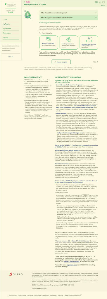 Trodelvy Patient Treatment Guide Image 4